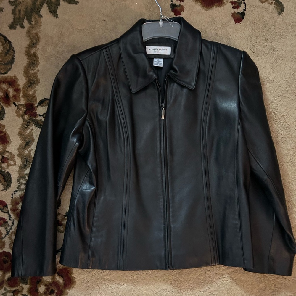 Preston & York Classic Black Leather Jacket